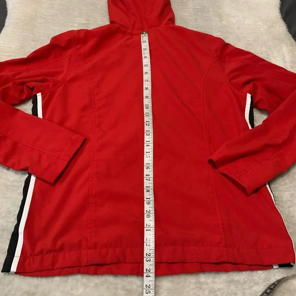 Nike Red Full Zip Womens Y2K Silver‎ Tag Jacket Size Medium